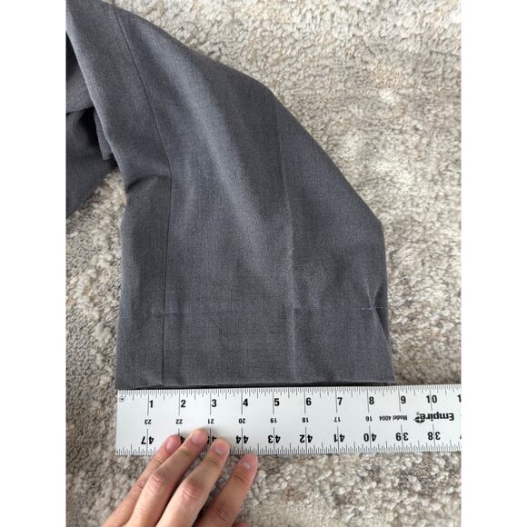 Larry Levine Size 10 Stretch Gray Pants Straight Leg Button Waist Career Wear - Picture 7 of 11